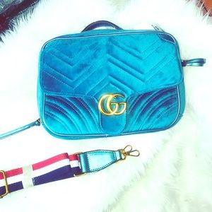 Turquoise GG shoulder bag